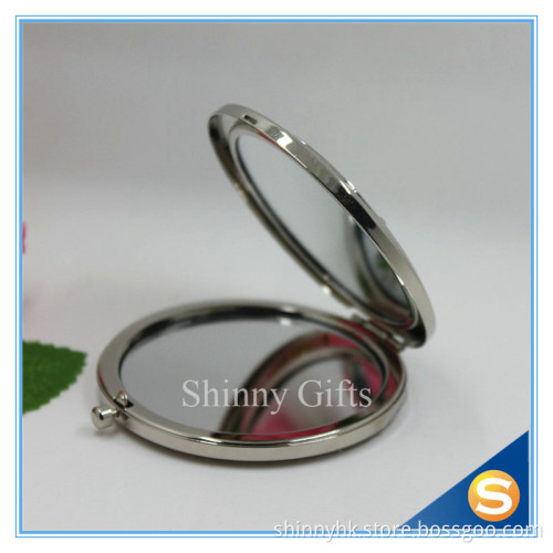 Shinny Gifts Wholesale Colorful Rhinestones Flower Design Small Round Mirror